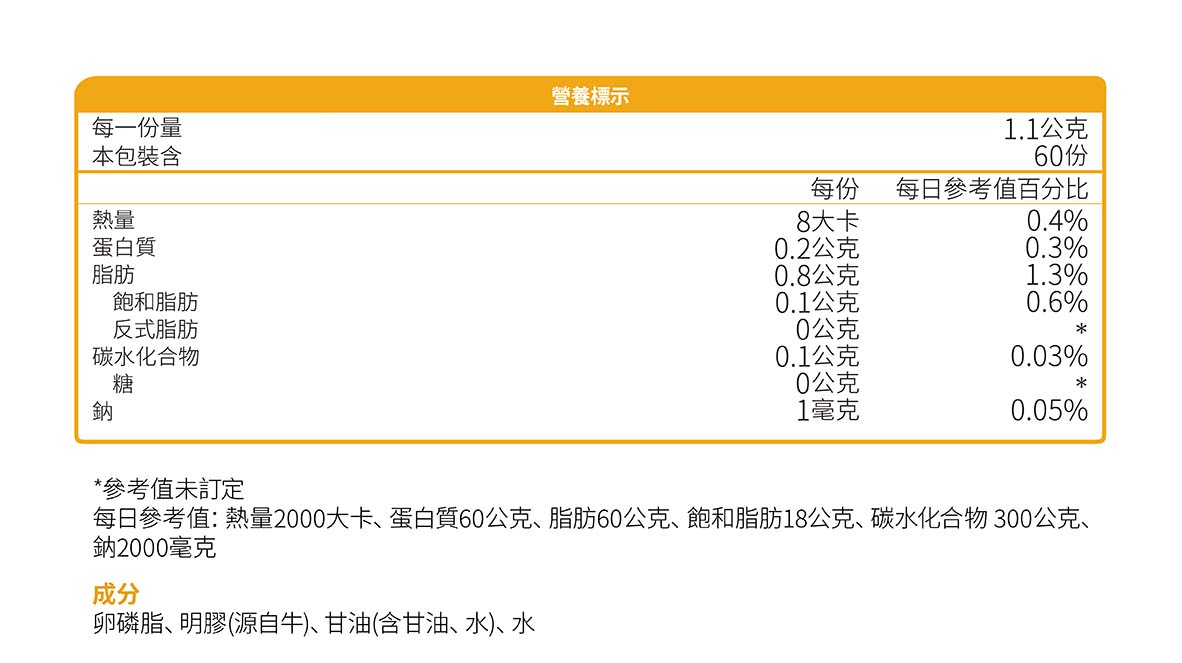 PhosChol 565 supplement facts